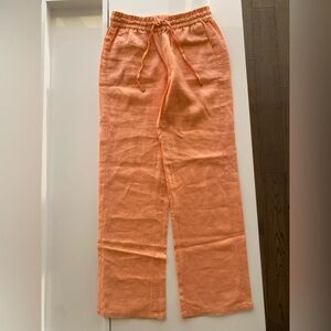 NWOT Guess by Marcino Soft Orange Linen Pants Size Medium